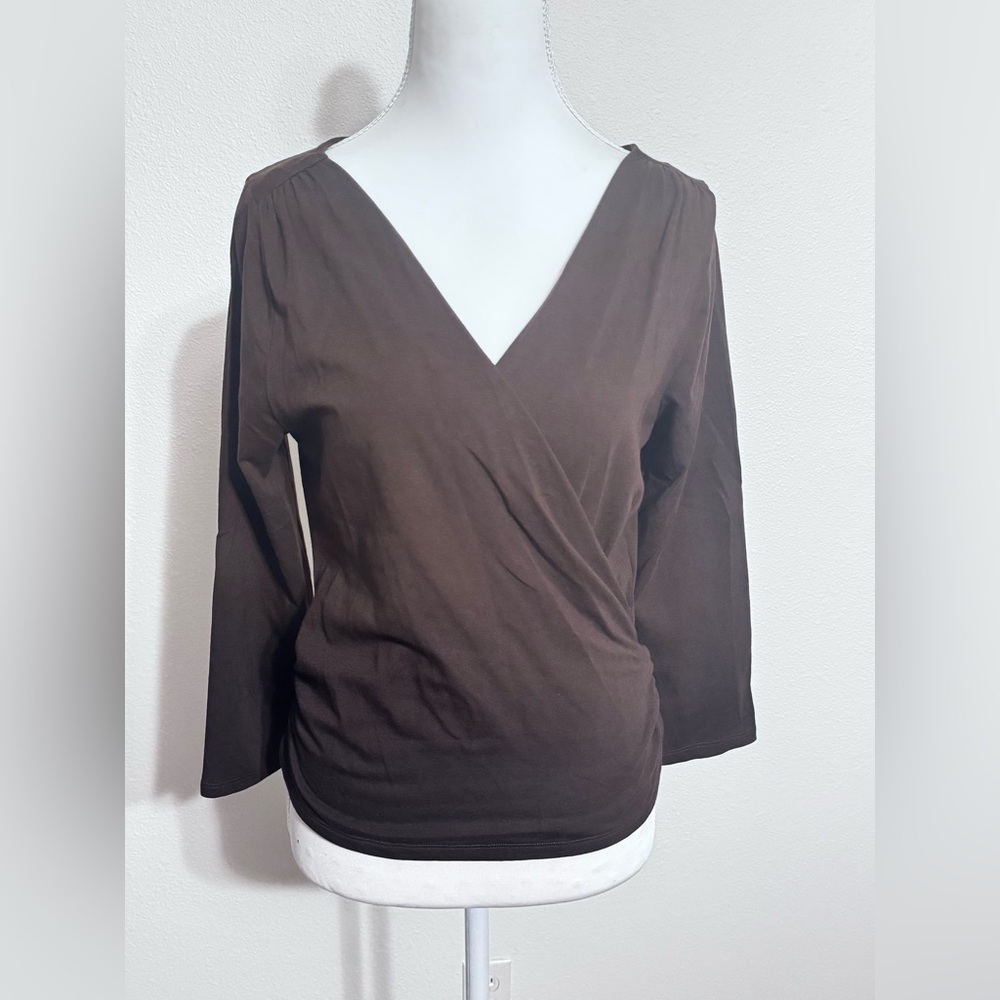 Banana Republic Brown V-Neck Blouse